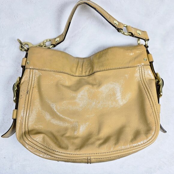 Coach Zoe Patent Leather Shoulder Bag - Picture 1 of 7
